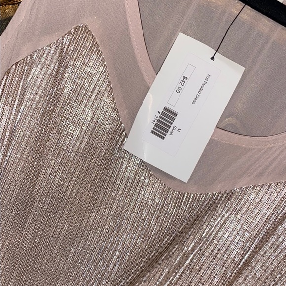 Foil Pleated Dress - Picture 2 of 4